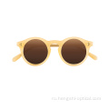 Круглая кадр ручной формы мода винтажные ацетатные солнцезащитные очки 2023